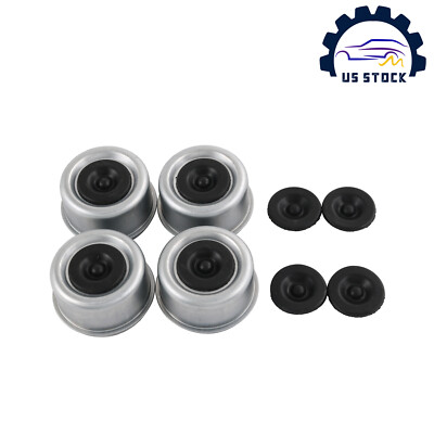 4 Set 2.44'' Dexter EZ Lube Rubber Plug Dust Cap Grease Cover Trailer Axle Hub