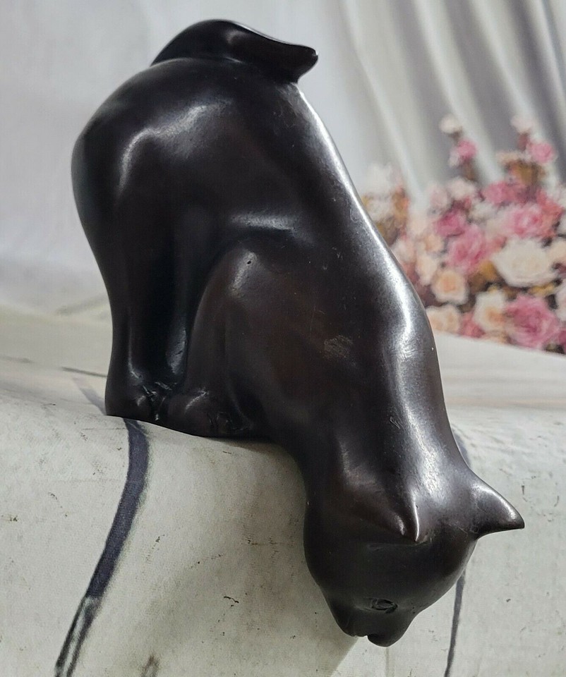 Signée Nardini Original Œuvre Chat 100 Solide Bronze Sculpture Statue