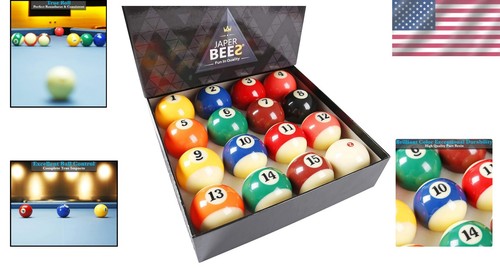 Smooth-Playing 2.25" Pool Balls Set - Tournament Quality for Ultimate Gameplay - Picture 2 of 8