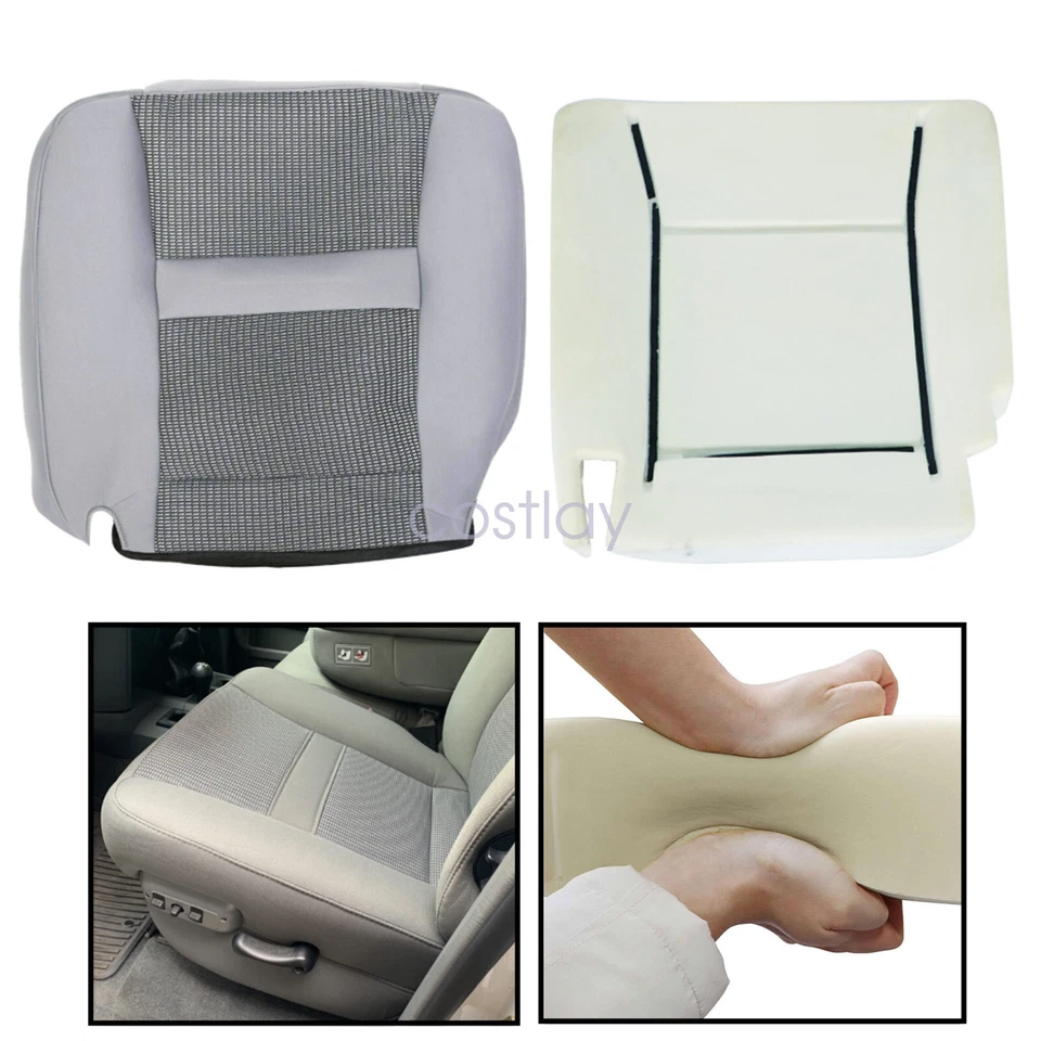 For 06-10 Dodge Ram 2500 3500 Driver Side Seat Bottom Foam Cushion + Seat Cover - Image 4 of 4