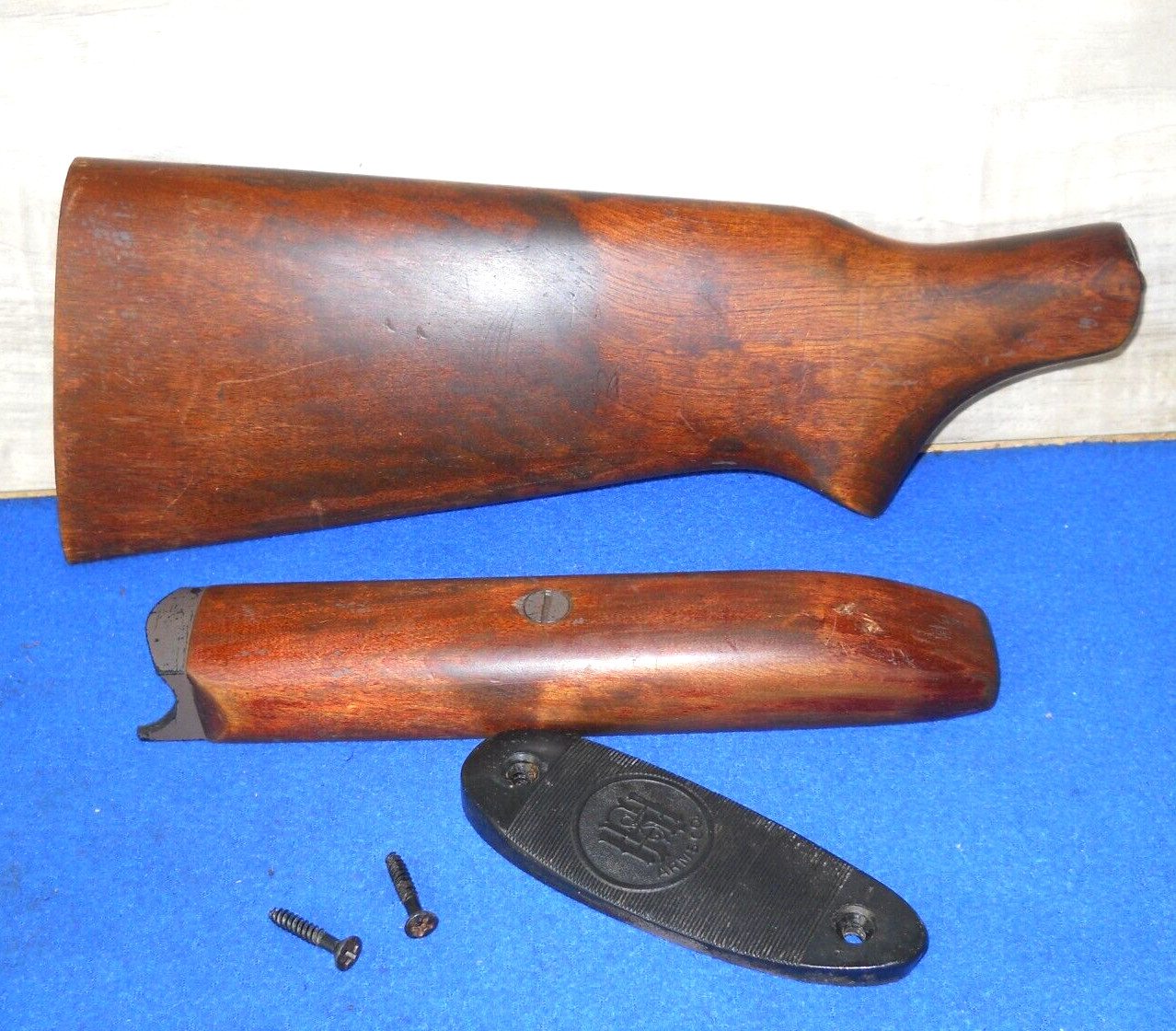 H&R TOPPER 58 PARDNER /NEF 12GA WOOD STOCK & FOREND SET   #CL4871