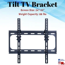 Tilt TV Wall Mount 24 27 32 40 43 50 55 Inch Flat Screen LED LCD Bracket VESA