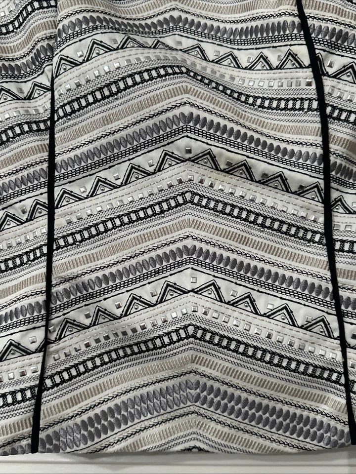 "Corsé Bustier del Mercado Negro Casa Blanca Top Negro/Plateado Sin Tirantes Talla 6""" Foto 3 de 4