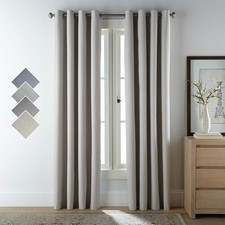 Ivory Blackout Curtains 84 Inch Long, Window Curtains for Living Room, 2 Pane...