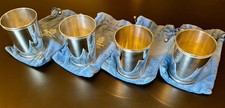 Set Of 4 Mark J Scearce Sterling Silver Mint Julep Cups Dwight D Eisenhower