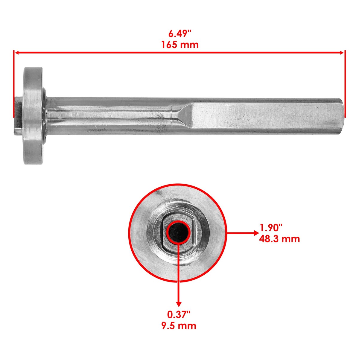 m-123 Caltric Spindle Shaft For Cub Cadet 933 R Wide Cut 1918880 1918822