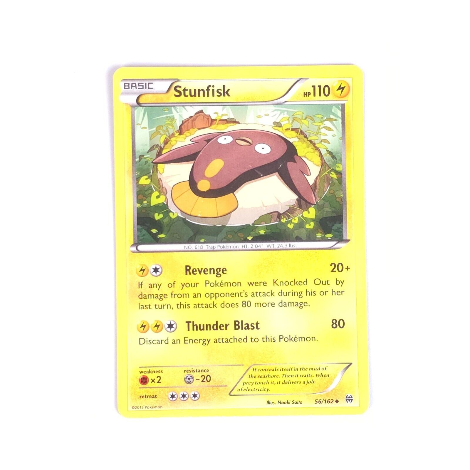 Stunfisk 56/162 Pokemon XY - BREAKthrough Uncommon NM