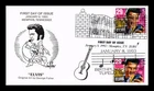 DR JIM STAMPS US COVER ELVIS PRESLEY LEGENDS OF MUSIC FDC DUAL CANCEL