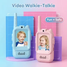 Kids' Video Walkie-Talkies 2 Pack Rechargeable Handheld Intercom Toys