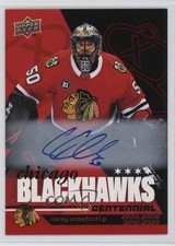 2025-26 Upper Deck Chicago Blackhawks Centennial Red Hot Corey Crawford Auto o8j