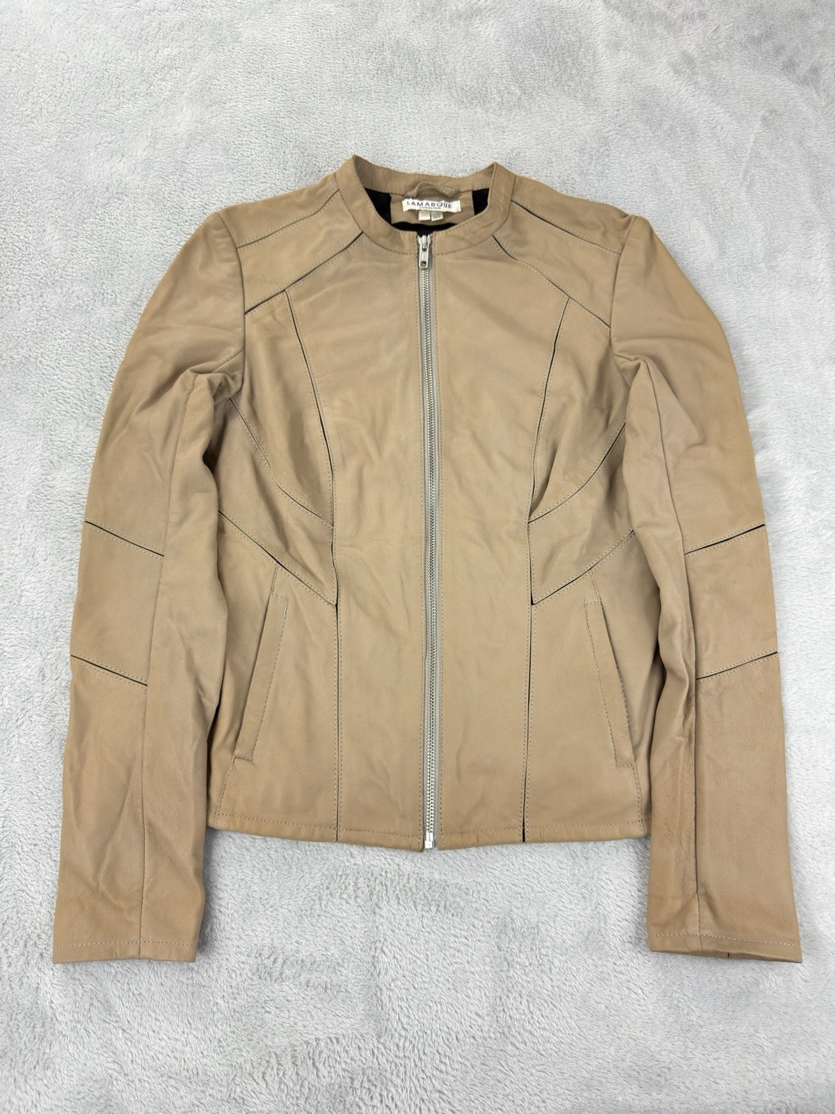 Larmarque Collection Women's Size XS 100percent Brown Leather Jacket
