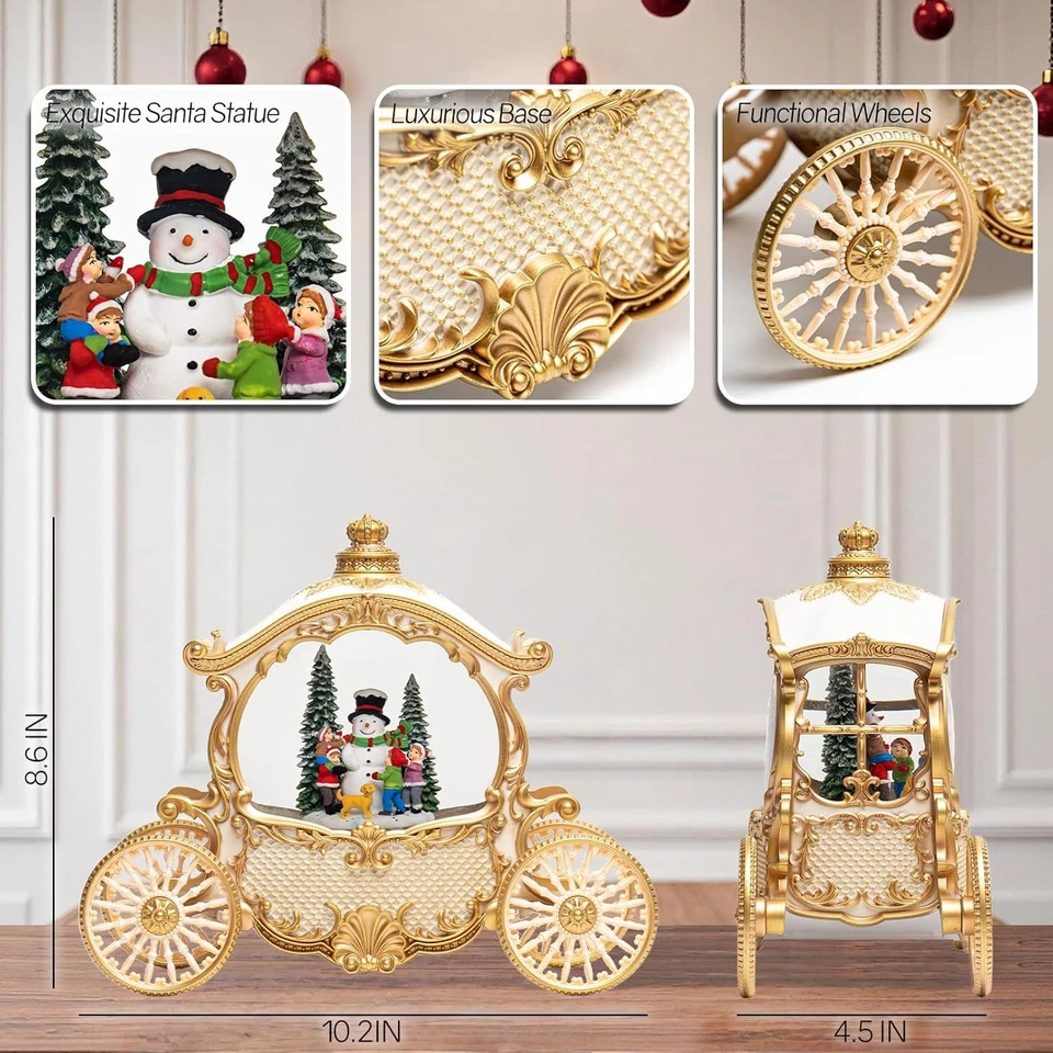 Globo de nieve carro de Navidad con música - Globos de nieve de Navidad - Batería o EE. UU. Foto 3 de 4