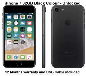 Apple iPhone 7 schwarz entsperrt 32GB 2GB RAM 4,7" IOS Touchscreen Smartphone