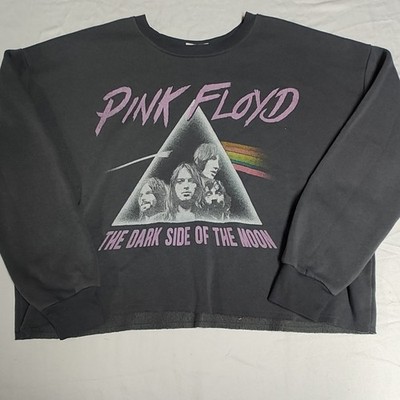 Pink Floyd Dark Side of the Moon Women's Fleece Crewneck Graphic Logo M