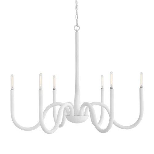 Hinkley Lighting 45016 Maris 6 Light 36"W Taper Candle Style - Textured Plaster - Picture 1 of 5