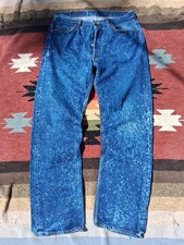 80s Levis Galactic Wash 501 Xx Blue Jeans Dark Wash 34x31 Made In USA