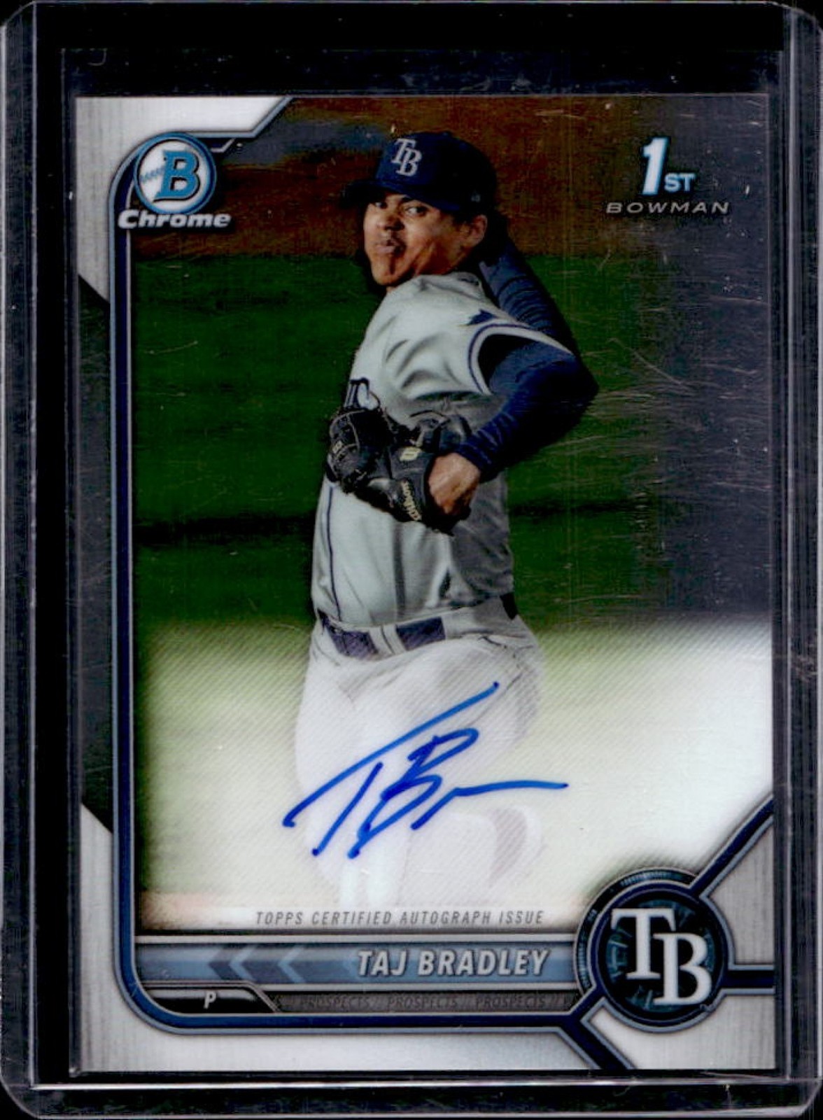 2022 Bowman Taj Bradley Chrome Auto 1st Prospect #CPA-TB Rays