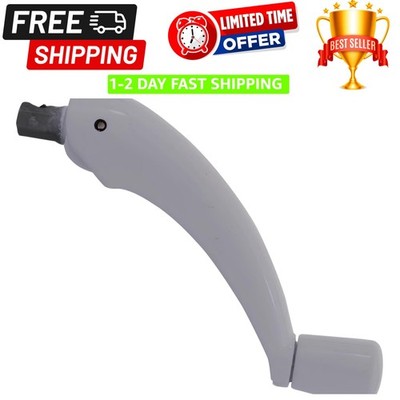 Stylish White Folding Window Handle G2 - 5/16'' Easy Fix for Casement Windows