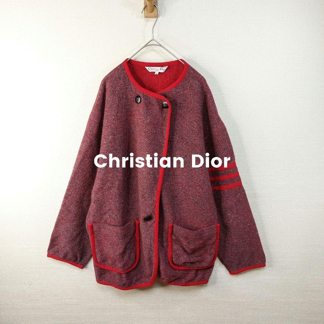 Christian Dior Silk Blend Jacket S Size S US XS Red Very Good