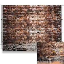 Brick Wall Backdrop Photography Rustic Weathered Old 10x8ft Party Studio Prop