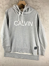 Calvin Klein Women's Size L Cowl Neck Relaxed Pullover Fleece Grey Warm Comfy