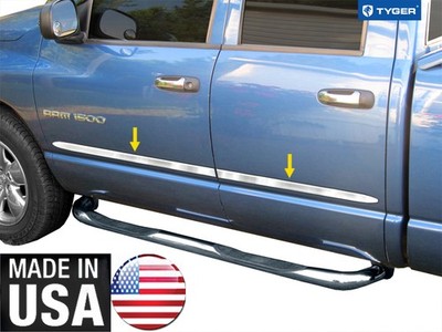 For 02-08 Dodge Ram 1500/03-09 Ram 2500/3500 Quad Crew Cab Body Side Molding 4PC