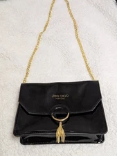 Jimmy Choo Parfums Handbag Crossbody Black Small with Chain Strap BNWB