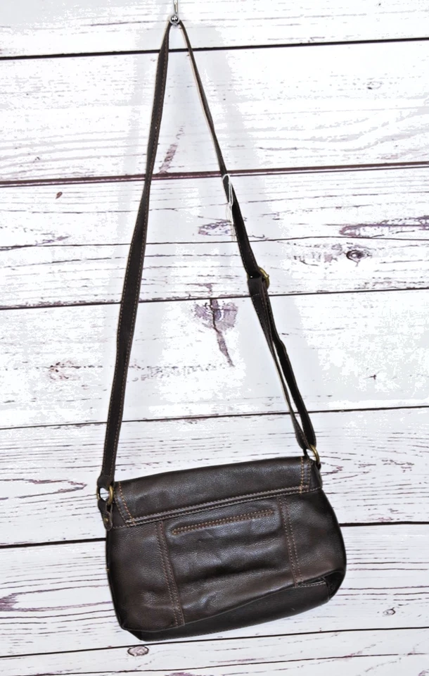 The Sak Brown Pebbled Leather Shoulder Bag Classic - 30cm x 22cm - Image 4 of 4
