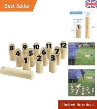 Enjoyable Hardwood Kubb Toss Game for Kids and Adults - Fun Outdoor Competition