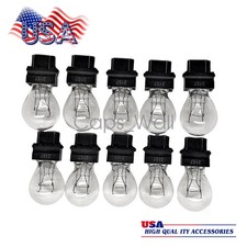 3157 10 Pack Clear Tail Signal Brake Light Bulb Lamp Usa