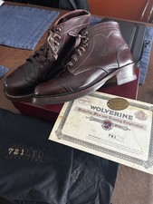 Rare Brian The Bootmaker Role Club Wolverine Shell Cordovan Boots 721 LTD. 8.5 