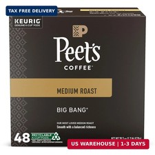 Peet's Coffee, Medium Roast Keurig K-Cup Pods, 100 Arabica Coffee 48 Count