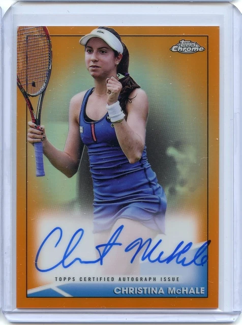 2021 Topps Chrome Orange Refractor /25 Christina McHale RC 🎾 #CA-CM Rookie Auto