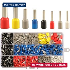 900pcs Wire Ferrule Terminals Kit - 8 Types AWG 22-7 Connectors, Pin Terminal As