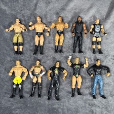 Lot of 10 WWE Action Figures CM Punk Triple H John Cena Kid Kash Festus Ryback