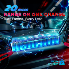 1200W Off-road Electric Scooter for Adult 48V13AH 30MPH 11''Commuting E-Scooter 3