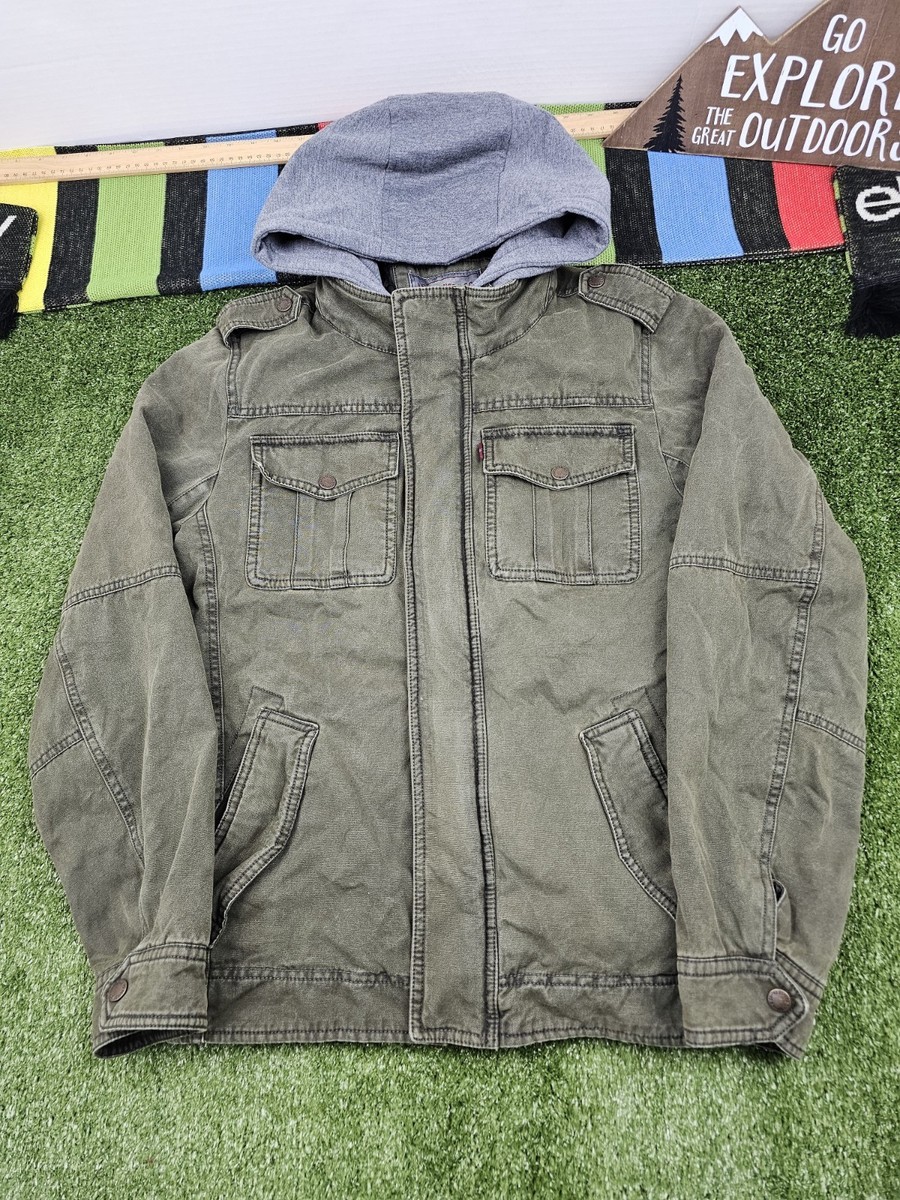 Hoodie Army Green Denim Jacket Mens Ready ✈? Macbeth Jeans