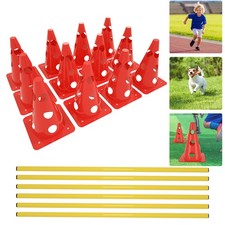 Traning Hundetraining Agility Steckhürden-Set Kegelhürden Koordinationstraining
