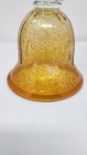 Art Glass Compote Bowl, Amber Bubble Glass, Large Centerpiece, Pedestal Vase,... — photo 5