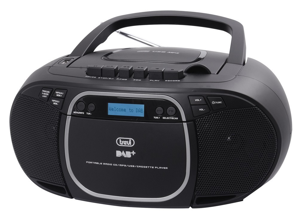 Trevi CMP 576 DAB Nero: Stereo Portatile CD, Cassette e Radio DAB+ Digitale
