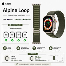 Official Genuine Apple Alpine Loop Watch Strap Band - 44mm 45mm 46mm 49mm S/M