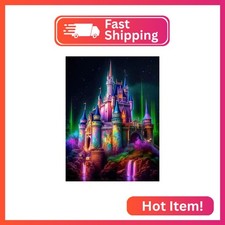 Meothan 5D Diamond Painting Kits for Adults, DIY Castle Diamond Art Painting Kit