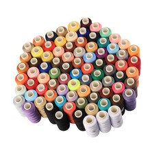 84 Pcs 400 Yard Mixed Colors Polyester Spool Sewing Thread for Hand Machine