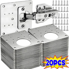KITCHEN CUPBOARD DOOR HINGE REPAIR KIT INCLUDES 20 PLATES AND 120 FIXING SCREWS