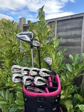 Ladies Callaway Diablo Edge/ X Hot & Cobra Golf Club Set w Pink Taylormade Bag