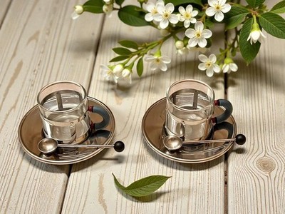 Alessi Espresso Cups, MGDT by Michael Graves, Set of 2 NEW! | eBay