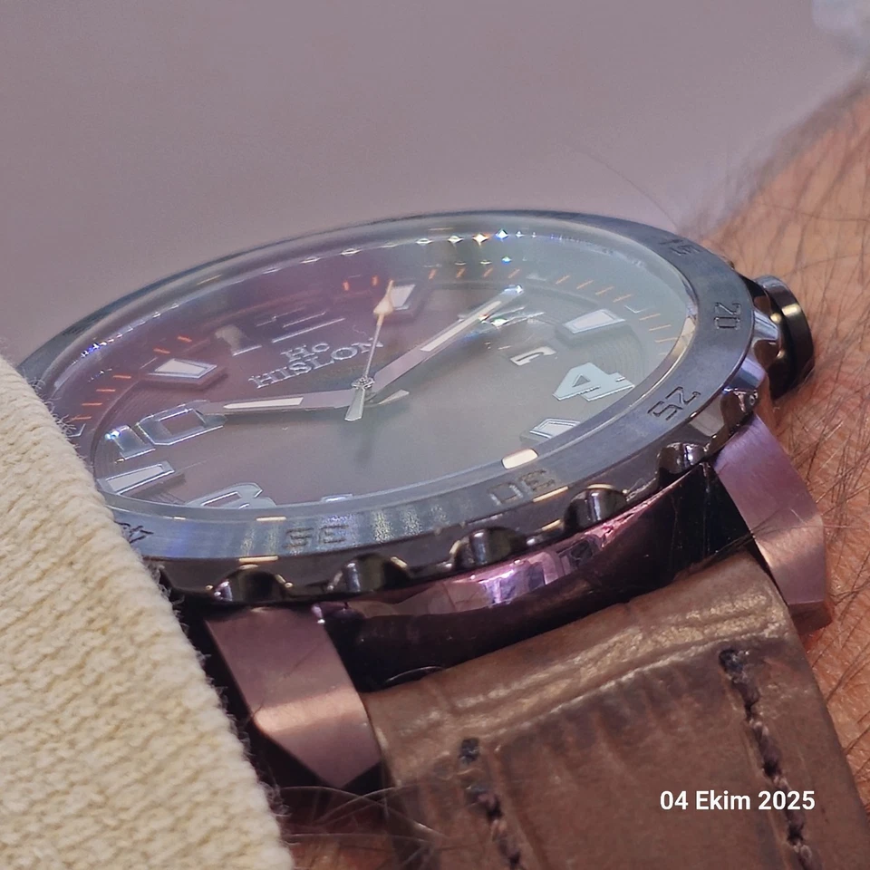 HISLON Klassiker braun lederband Herrenuhr byHuriye - Bild 4 von 4