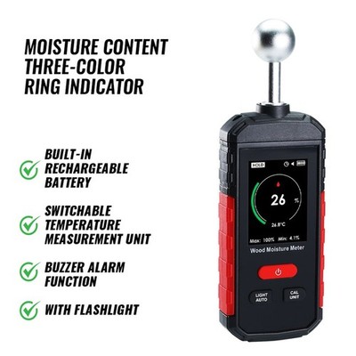ILMM-495 Digital Moisture Meter Wood Drywall Wall Humidity Tester Building