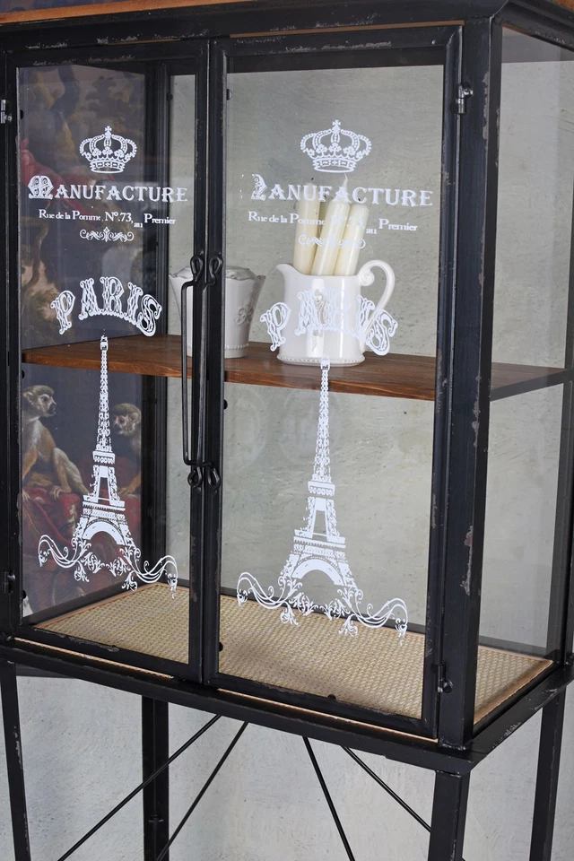 Vitrine Standvitrine Kommode Hochschrank Glasvitrine Regal Glas Hochschrank - Bild 3 von 4