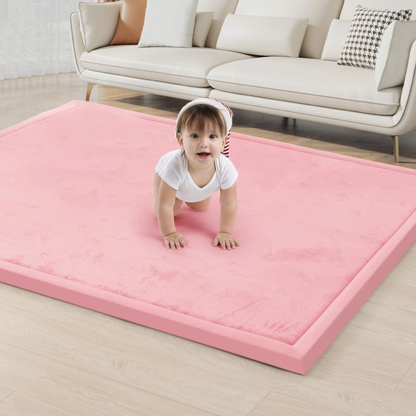 ACOMOPACK Baby Play Mat for Floor 1.3 Thick Memory Foam Play Mat 79×157 Tummy